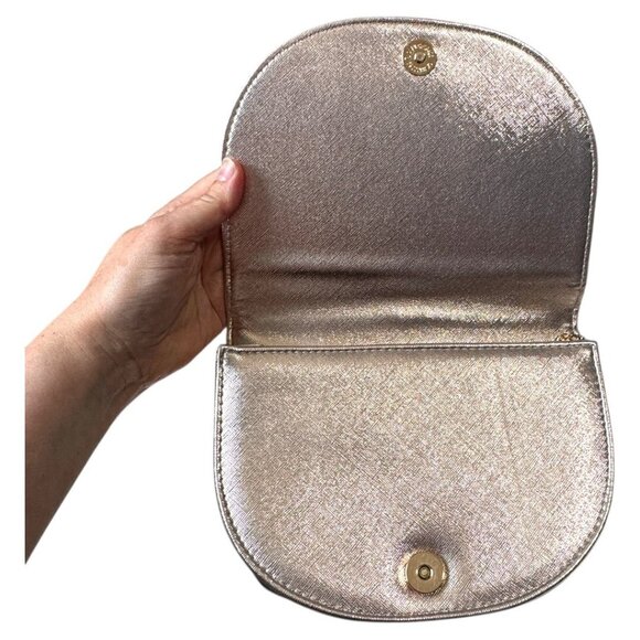 Steve Madden Crystal-Studded Half Moon Ring Clutch rose gold - Picture 6 of 8